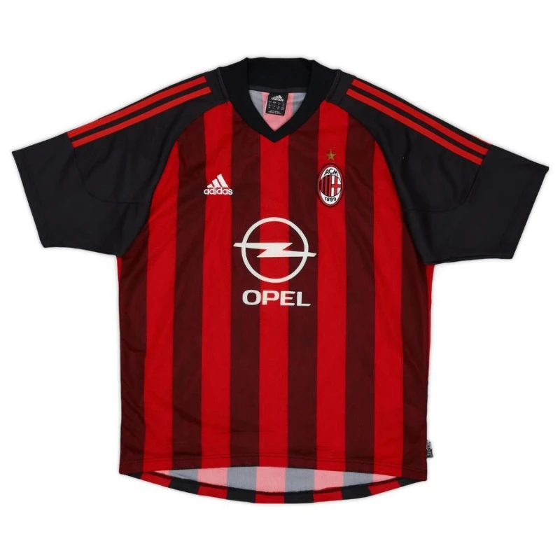 AC Mailand 2002/03 Retro-Heimtrikot - Rot/Schwarz