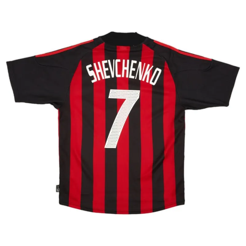 AC Mailand SHEVCHENKO 2002/03 Retro-Heimtrikot - Rot/Schwarz
