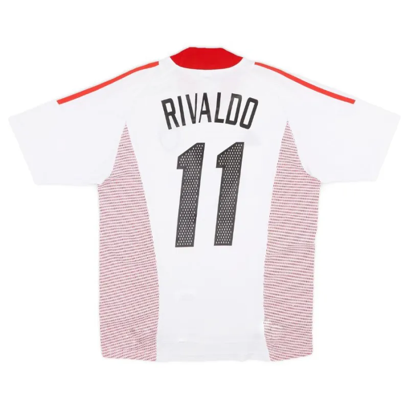 AC Mailand RIVALDO 2002/03 Retro-Auswärtstrikot - Weiß