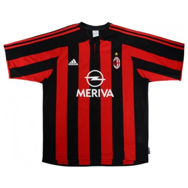 AC Mailand 2003/04 Retro-Heimtrikot - Rot/Schwarz