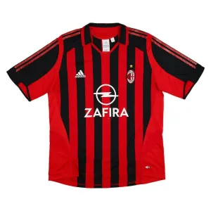 AC Milan 2005/06 Retro Home Jersey - Red/Black