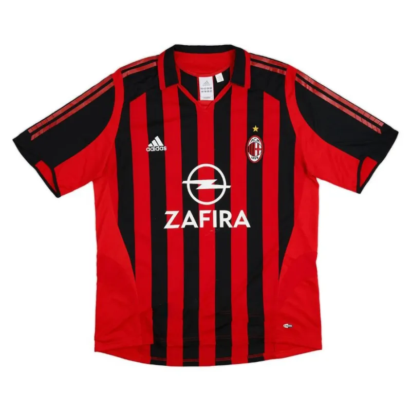 AC Mailand 2005/06 Retro-Heimtrikot - Rot/Schwarz