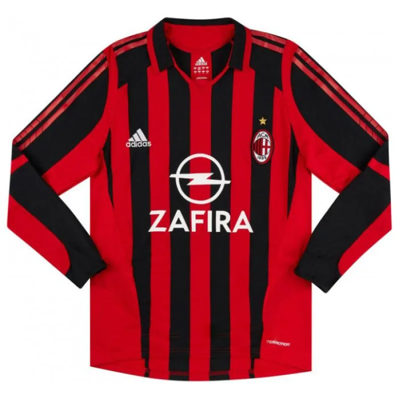 AC Milan CAFU 2005/06 Retro Long-Sleeve Home Jersey - Red/Black
