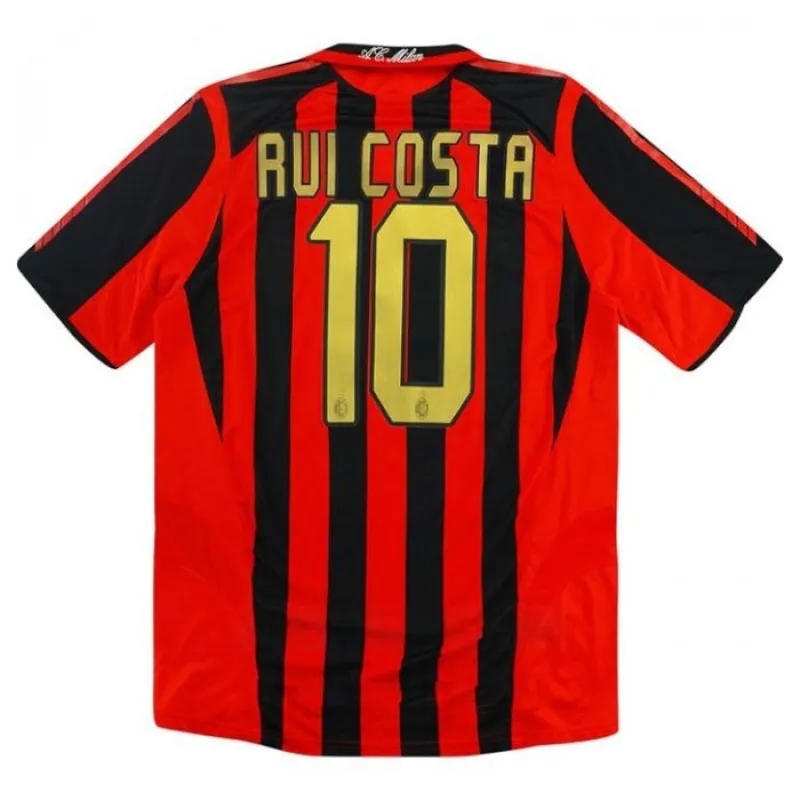 AC Mailand RUI COSTA 2005/06 Retro Heimtrikot - Rot/Schwarz