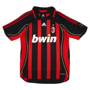 AC Milan 2006/07 Retro Home Jersey - Red/Black