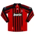 AC Milan PIRLO 2007/08 Retro Long-Sleeve Home Jersey - Red/Black