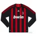AC Milan 2008/09 Retro Long-Sleeve Home Jersey - Red/Black