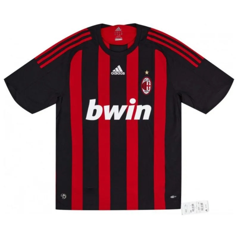 AC Milan NESTA 2008/09 Retro Home Jersey - Red/Black