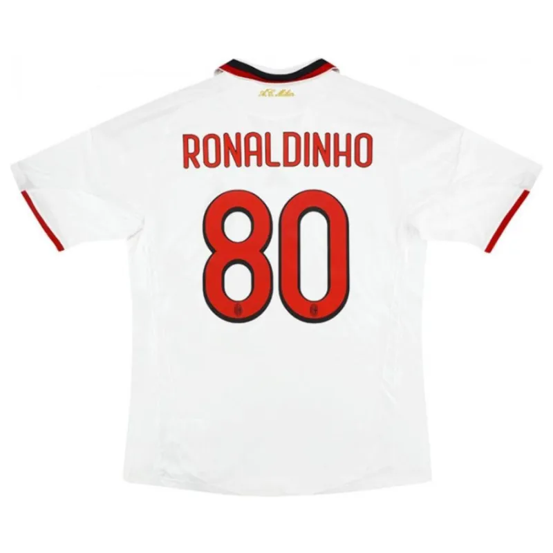 AC Milan RONALDINHO 2008/09 Retro Home Jersey - Red/Black
