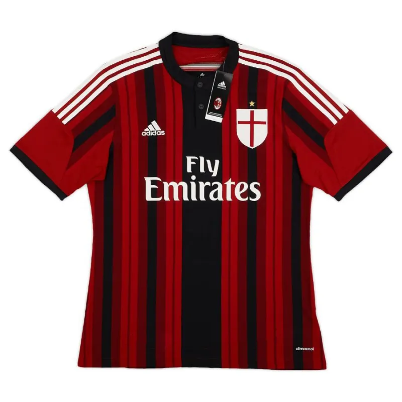 AC Milan 2014/15 Retro Home Jersey - Red/Black