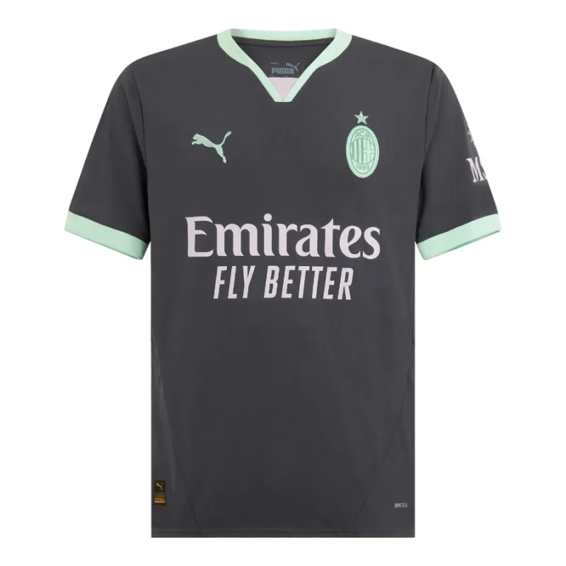 Le troisième maillot d'extérieur 2024/25 du AC Milan - Gris anthracite