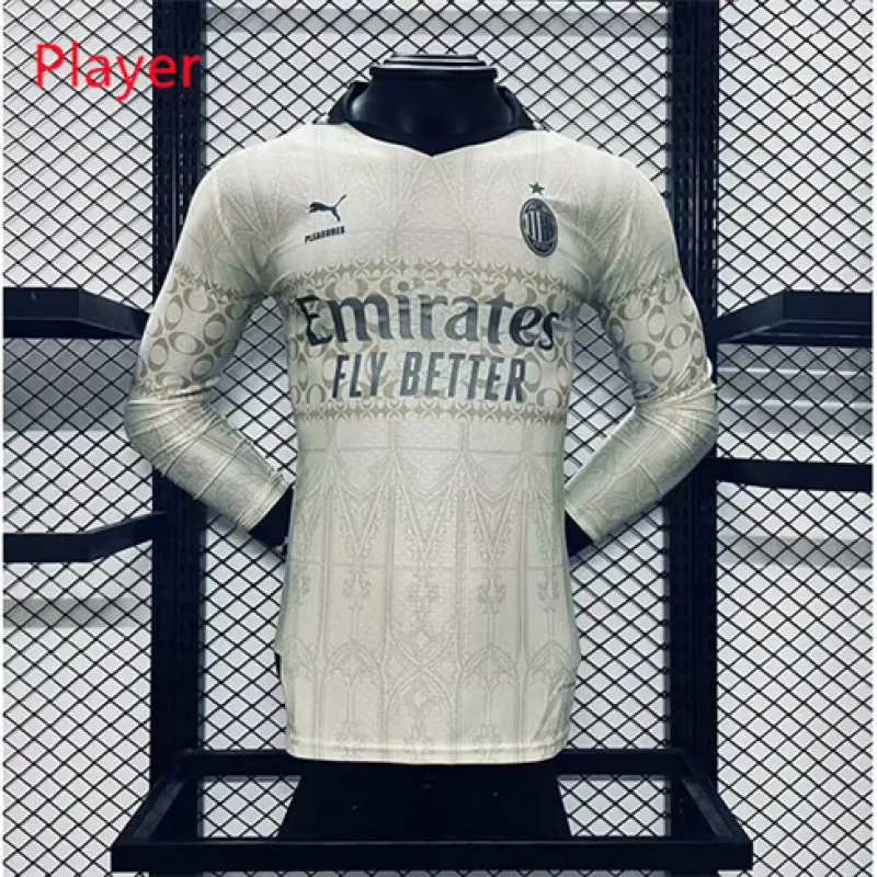 Maillot à manches longues 2024/25 du AC Milan - Joueurs - Blanc