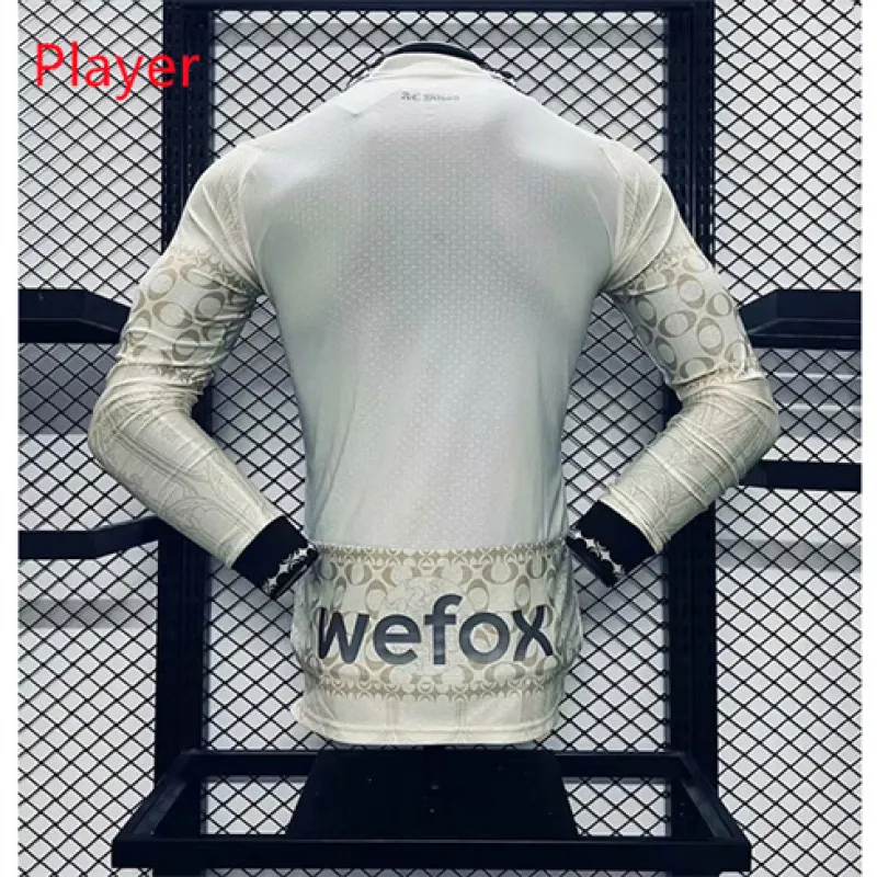 Maillot à manches longues 2024/25 du AC Milan - Joueurs - Blanc