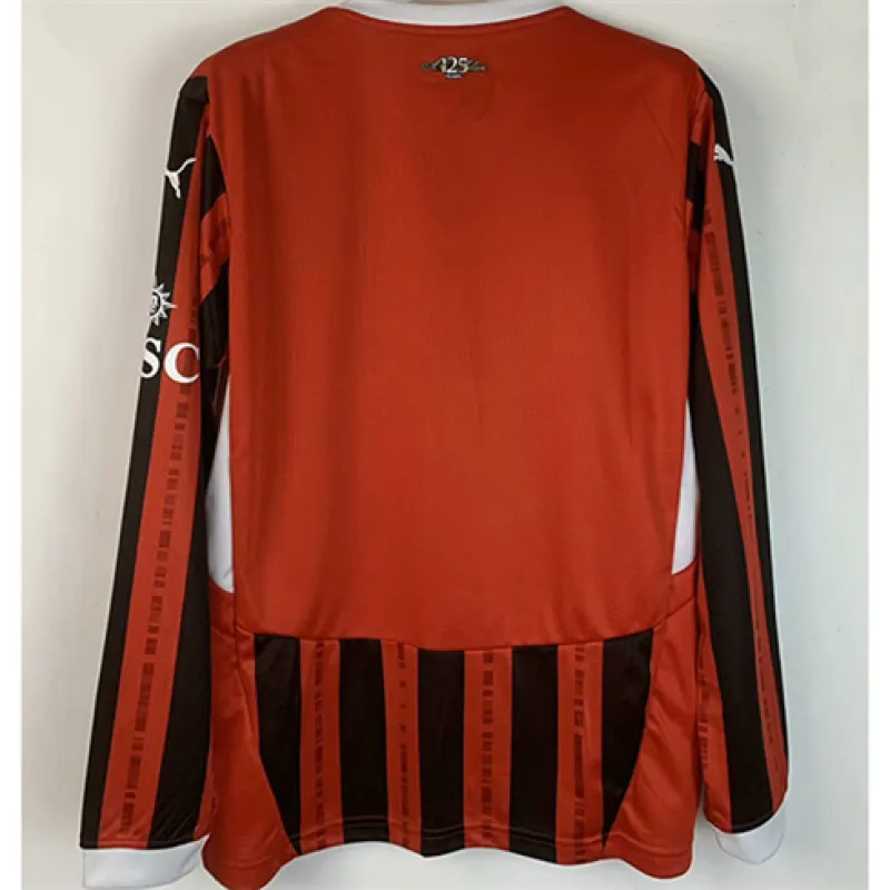 Maillot à manches longues 2024/25 domicile du AC Milan - Rouge