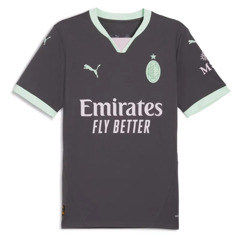 Troisième maillot 2024/25 du AC Milan de Christian Pulisic - Gris charbon