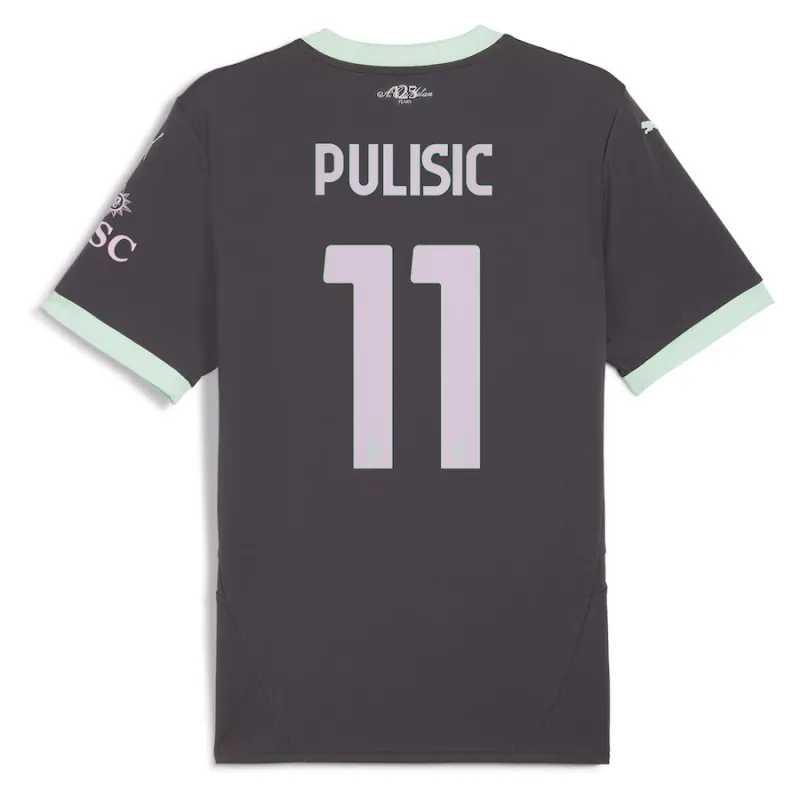Troisième maillot 2024/25 du AC Milan de Christian Pulisic - Gris charbon