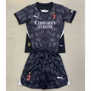 AC Milan Kids' 2024/25 Goalkeeper Jersey - Black