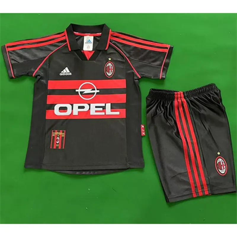 AC Milan 1998/99 Third Retro Children's Jersey - Black