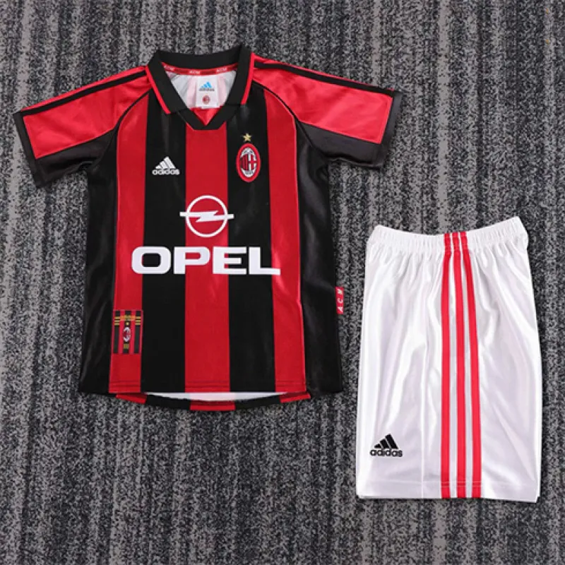Maillot domicile retro enfant AC Milan 1998/99 - Rouge