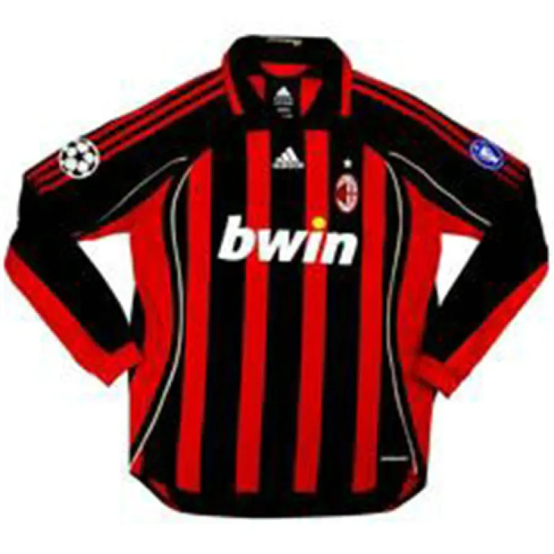 AC Milan 2006/07 Heim - Retro - Trikot mit langen Ärmeln - Rot