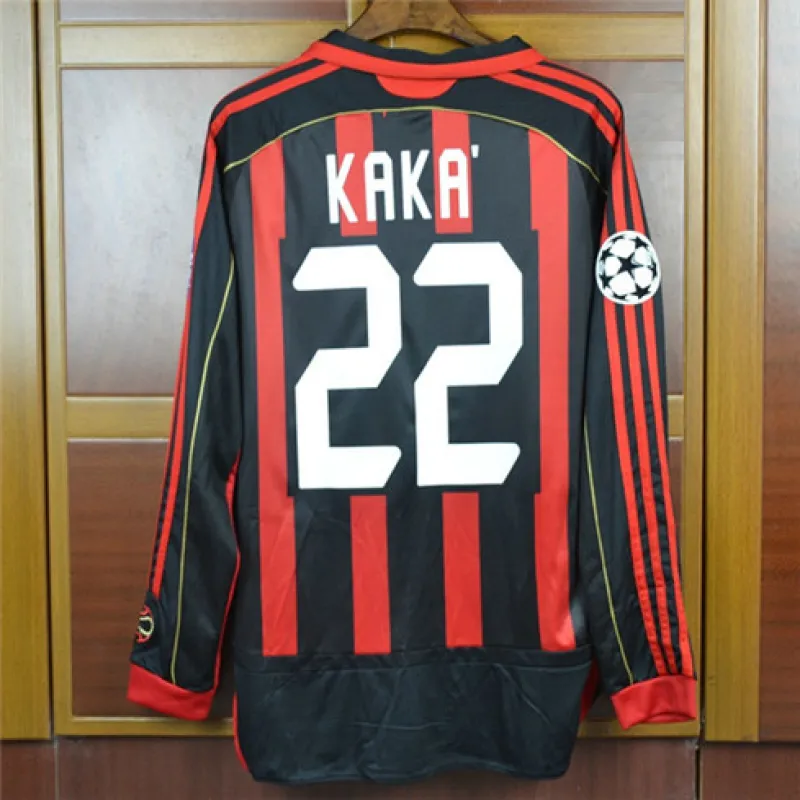 Kaka's AC Milan 2006/07 Home Long - Sleeve Retro Jersey - Red