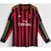 AC Milan 2013/14 Home Long - Sleeve Retro Jersey - Red