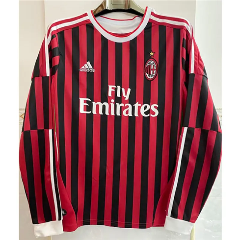 AC Milan 2011/12 Heim - Retro - Trikot mit langen Ärmeln - Rot