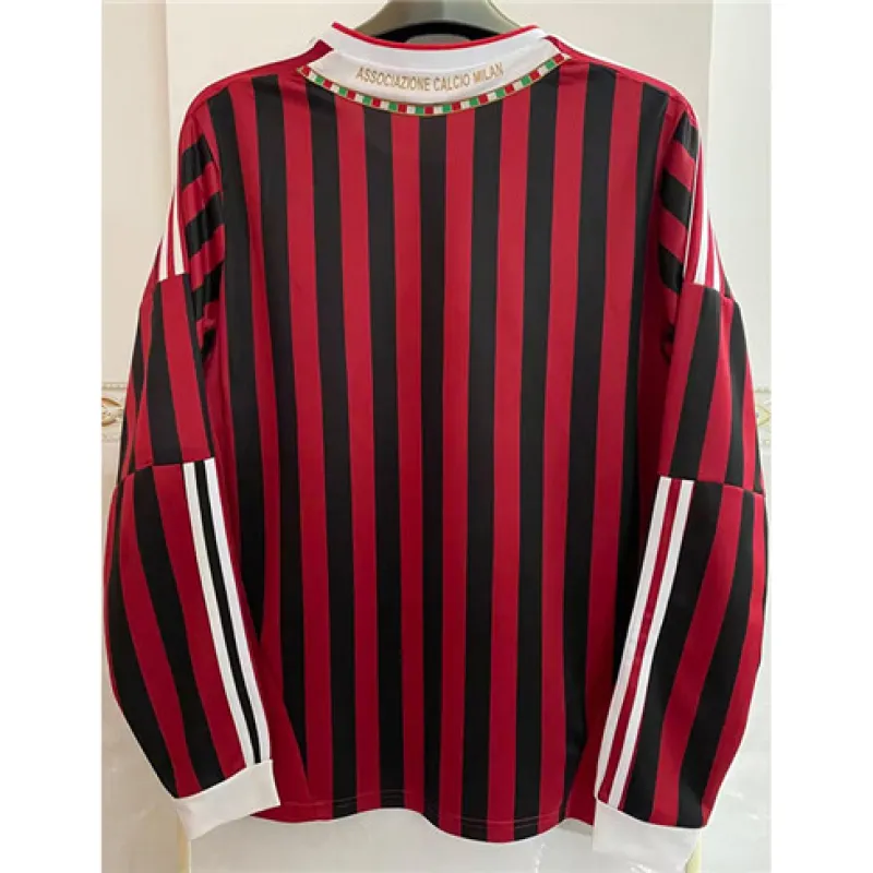 AC Milan 2011/12 Heim - Retro - Trikot mit langen Ärmeln - Rot