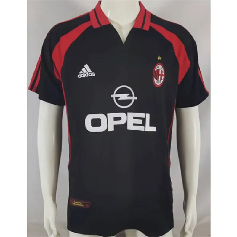 AC Milan 2000/01 Third Retro Jersey - Black