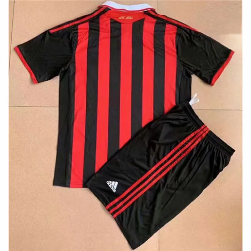 Maillot rétro de domicile pour enfants de l'AC Milan 2009/10 - Rouge