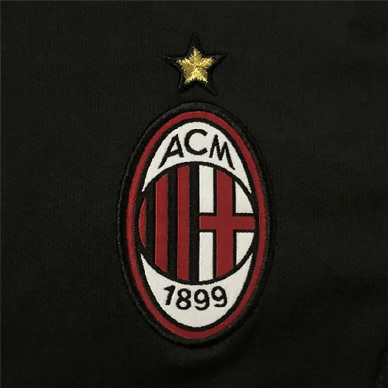 Maglia retro di trasferta della Champions League UEFA 2002/03 dell'AC Milan - Nera