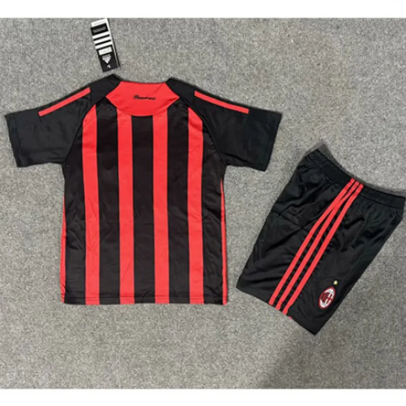 Maillot rétro de domicile pour enfants de l'AC Milan 2008/09 - Rouge
