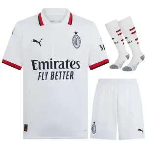 AC Milan 2024/25 Away Kids' Jersey Set - White