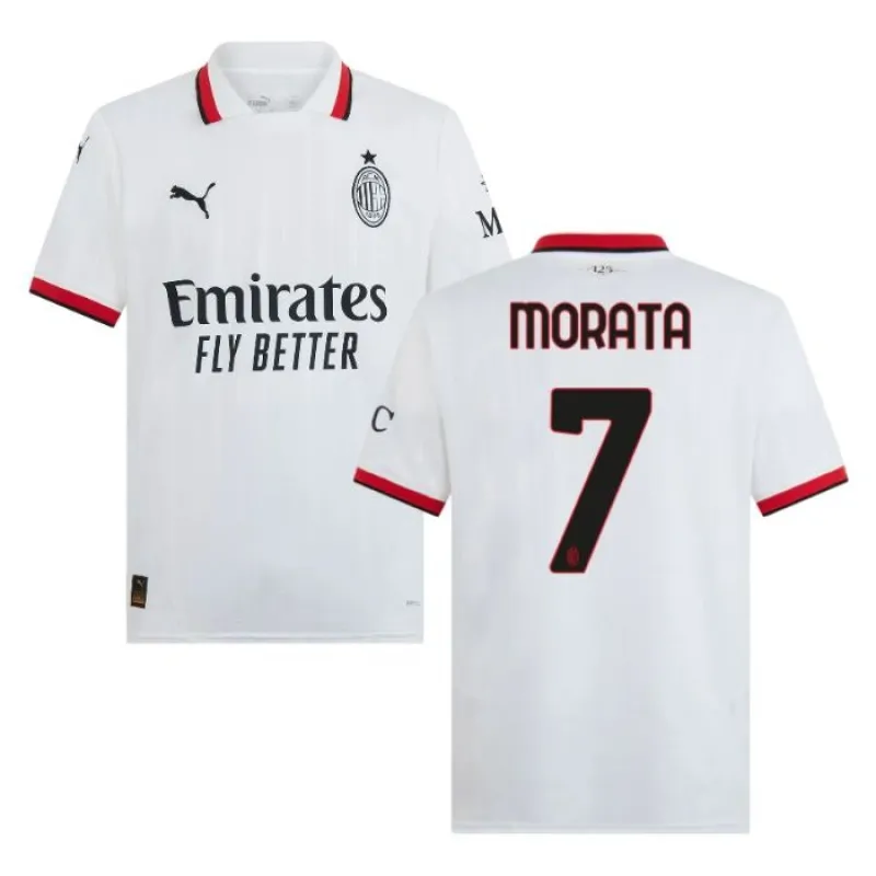 Moratas AC Milan 2024/25 Auswärtstrikot - Weiß
