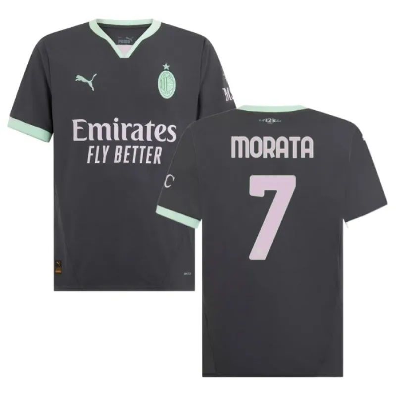 Morata's AC Milan 2024/25 Third Jersey - Charcoal Gray