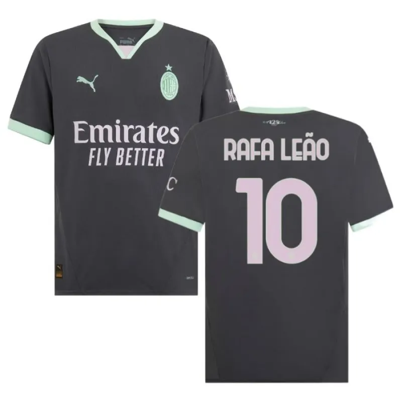 Le troisième maillot de l'AC Milan 2024/25 de Rafael Leão - Gris charbon