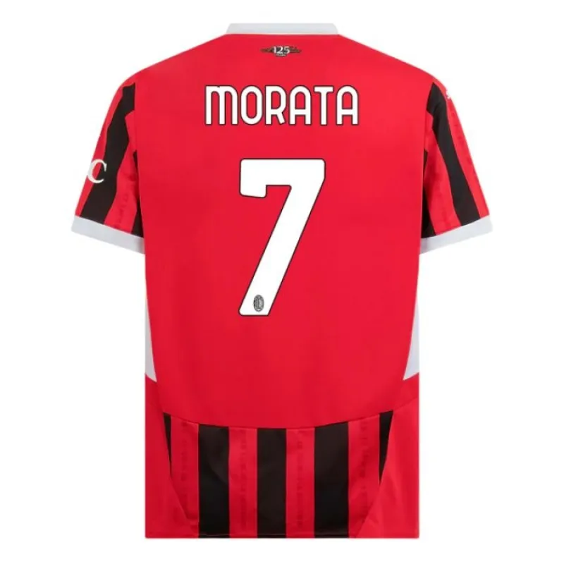 Moratas AC Milan 2024/25 Heim-Kinder-Jersey-Set - Weiß