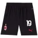 L'ensemble du maillot pour enfants du domicile de l'AC Milan 2024/25 de Theo - Noir