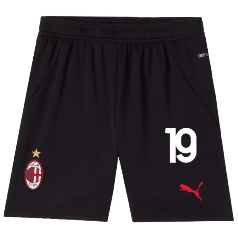 L'ensemble du maillot pour enfants du domicile de l'AC Milan 2024/25 de Theo - Noir