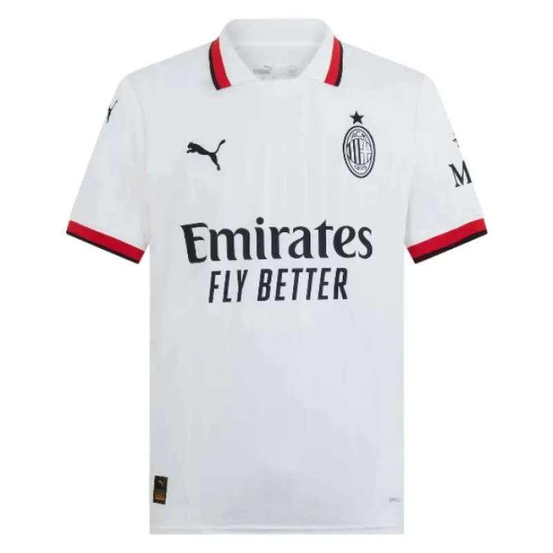 Rafael Leao's AC Milan 2024/25 Away Kids Jersey Set - White