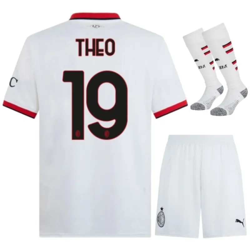 Theos AC Milan 2024/25 Auswärts - Kinder - Jersey - Set - Weiß