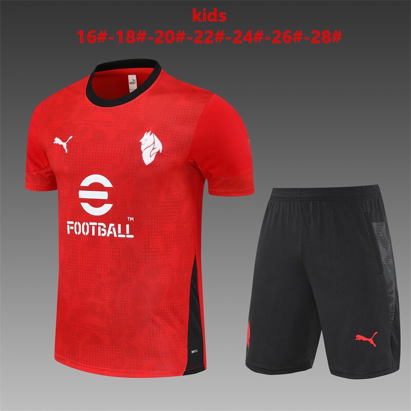 AC Milan 2026/27 Ensemble Entraînement Enfan rouge