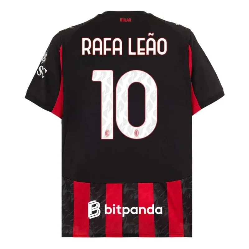 AC Milan RAFA·LEAO Kit infantil 2025/26 Camiseta local - Rojo