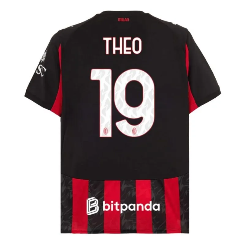 AC Mailand THEO Kinder-Kit 2025/26 Heimtrikot - Rot