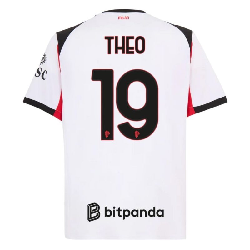 Maillot à l'extérieur de Theo de l'AC Milan 2025/26 - Blanc