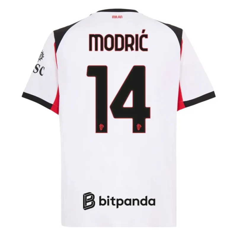 AC Milan MODRIC 2025/26 Kids' Away Jersey Set - White