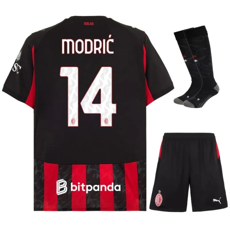 AC Mailand MODRIC Kinder-Kit 2025/26 Heimtrikot - Rot