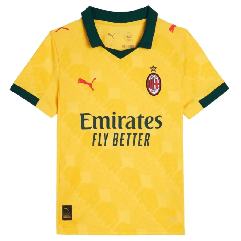 AC Milan 2025/26 Third Kids Jersey Yellow