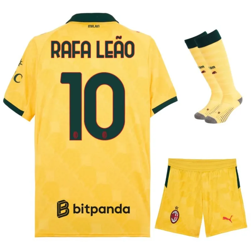 AC Milan RAFA·LEAO 2025/26 Third Kids' Jersey Set - Yellow