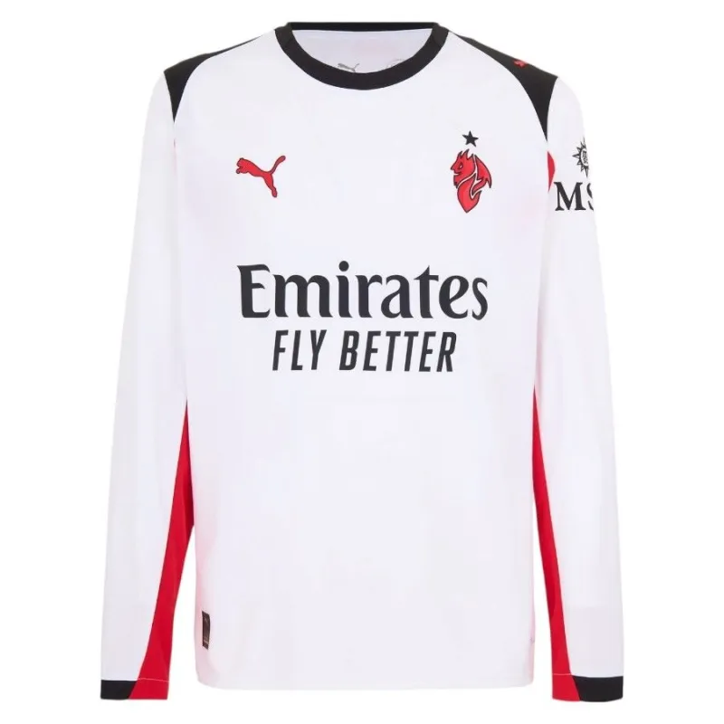 AC Milan 2025/26 Away Long-Sleeve Jersey - Red